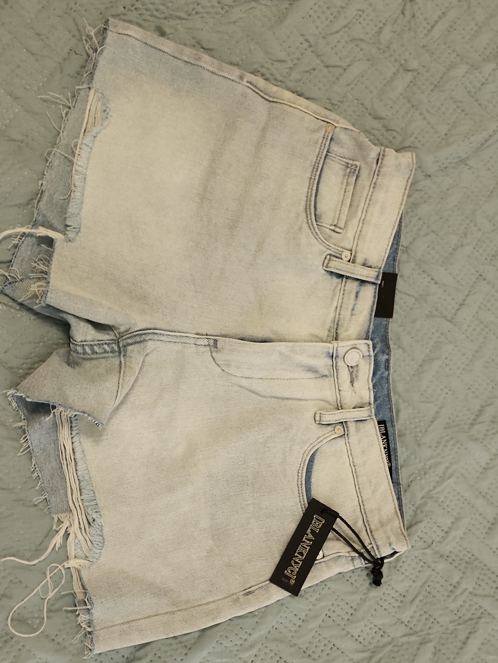 Blank NYC Light Blue Cut-Off Denim Shorts